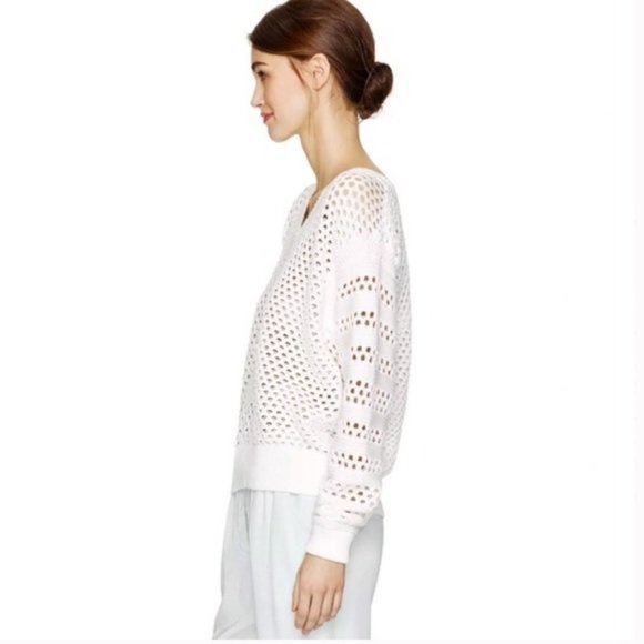 Aritzia BABATON Davey Vneck Crochet Sweater - Picture 3 of 9